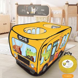 Tente de jeu interactive pour enfants en forme de bus de dessin animé, automatique, pop-up, pour jouer à l'intérieur ou à l'extérieur - Product Image 6