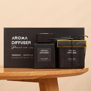 Commercio all'ingrosso di lusso decorazione per la casa regalo di nozze in vetro profumato con candelabro profumo <span class=keywords><strong>diffusore</strong></span> di Reed e candele profumate set di scatole regalo - Product Image 6