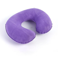 Oreiller de cou en forme de U en gros et personnalisé pour les voyages, la voiture et le bureau-Oreiller gonflable en PVC pour le soutien du cou et le confort