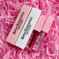 Mode Unique Carré Transparent Cristal Lèvres Glaçure 1.5ml Fine Tête De Brosse Applicateur Maquillage Cosmétiques Brillant À Lèvres Tube