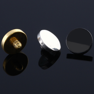 Titan da xuyên 4mm trong nội bộ ren đĩa phẳng trái tim sao da Neo da hàng đầu thợ lặn bề mặt xuyên cơ thể đồ trang sức - Product Image 6