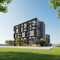 Edificio Prefabricado de 5 Pisos para Hotel, Apartamentos u Oficinas, con 5 Dormitorios, Estructura Prefabricada Económica