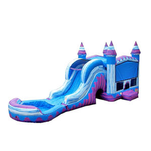 Château gonflable moderne pour jardin, <span class=keywords><strong>grand</strong></span> château gonflable Ice Palace avec toboggan aquatique à vendre - Product Image 1
