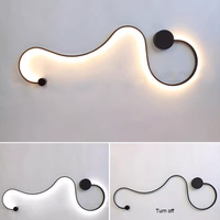 Décoration Chambre Lampe De Chevet Minimaliste Postmoderne Applique Murale Blanc Chaud Led 20W Appliques Intérieures Appliques Pour Le Salon