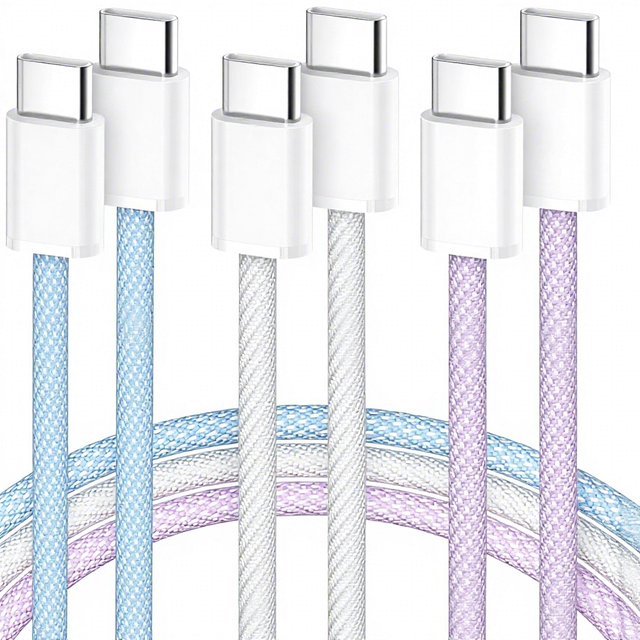 Zowie ACU-331 USB-C Cable 1M PURE COPPER 60W Fast Charging Braided Jacket Data Transfer IOS 15/16 S24/S23/S22