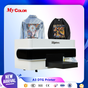 공장 가격 디지털 소형 DTG 코튼 패브릭 로고 프린터 DIY 티셔츠 폴로 후드 티셔츠 인쇄 듀얼 헤드 CMYK 화이트 잉크 - Product Image 3