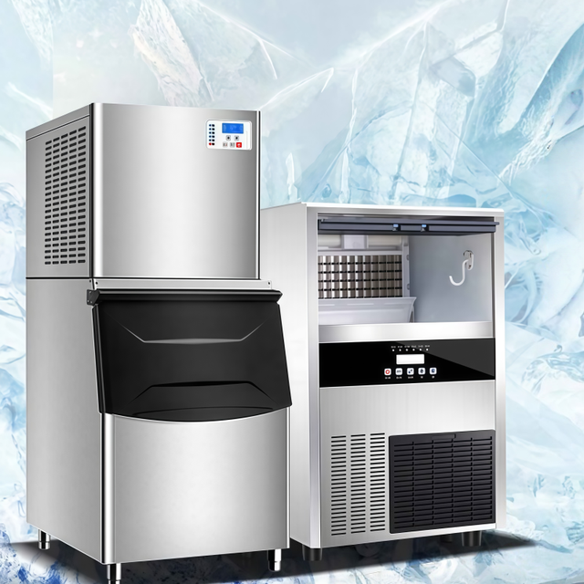 Stainless Steel Electric Commercial Ice Machine with Efficient Compressor for Restaurant Bar Hotel Use Cube Ice