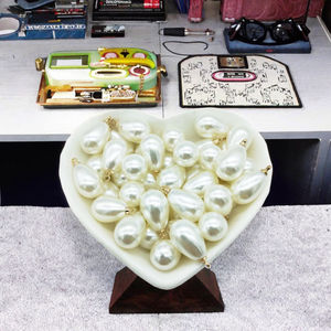 จี้และต่างหูรูปหยดน้ำมุกสีขาว <span class=keywords><strong>SOJI</strong></span> ขายส่ง พร้อมลูกปัดจี้และชาร์มโลหะผสมสำหรับทำเครื่องประดับ DIY - Product Image 3