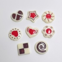 100 pièces mini cabochons en résine, motifs gâteau de la Saint-Valentin, pour scrapbooking DIY, décoration créative pour coques de téléphone et bijoux, accessoires à dos plat