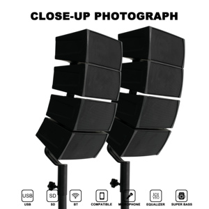 3000W 2*12" Subwoofer Professional Audio Sets BT Sound <b>Box</b> PA Speaker System Active Subwoofer+Array Line Parlant PA Speaker Syst - Product Image 4
