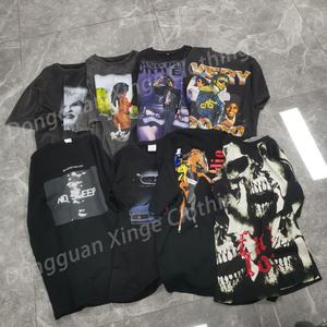 Camisetas Personalizadas de Hip Hop para Hombre, Diseño Cuadrado y Holgado, Estampado con Transferencia Térmica, Lavado Ácido, Camiseta Gráfica para Hombre - Product Image 1