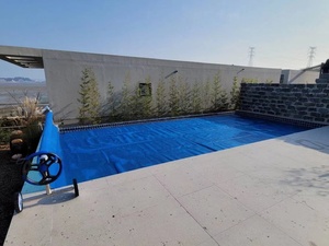 Cubierta <span class=keywords><strong>Solar</strong></span> Premium para <span class=keywords><strong>Piscina</strong></span> de Burbujas de PE con Sistema de Enrollado de Aluminio Ajustable, Manta <span class=keywords><strong>Solar</strong></span> para Retención de Calor y Ahorro de Agua - Product Image 4