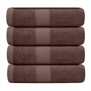 Toalla de Mano para Baño Económica de Algodón Marrón de 550 GSM, Ecológica, de Secado Rápido, Suave y Duradera para Uso en el Hogar/Hotel - Product Image 1
