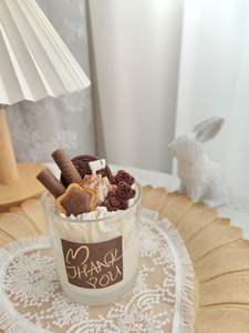 Vela DIY de Cera de Soja con Forma de Helado Simulado en Vaso, Bonita Vela de Comida para Regalo, Velas Aromáticas en Cono de Helado - Product Image 2