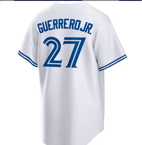 Maillot de baseball bleu Toroto00 27 Vladimir <span class=keywords><strong>Guerrero</strong></span> Jr. 11 Bo <span class=keywords><strong>Bichette</strong></span> 4 Springer 100% polyester Impression par transfert par sublimation - Product Image 5