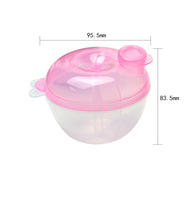 Boîte de rangement pour lait en poudre à 3 compartiments, distributeur de poudre rotatif, conteneur pour aliments pour bébés, vente en gros OEM