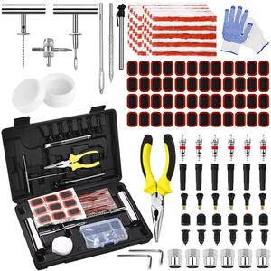 Kit de réparation de <span class=keywords><strong>pneus</strong></span> de haute qualité à vente chaude, 148 pièces | Kit de réparation de <span class=keywords><strong>pneus</strong></span> d'urgence pour motos, voitures, camions <span class=keywords><strong>et</strong></span> VUS - Product Image 1