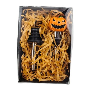 Halloween Pumpkin Wine Stopper Pourer Kit Stainless Steel Multi Functional Sealing <b>Creative</b> <b>Gift</b> Set - Product Image 2