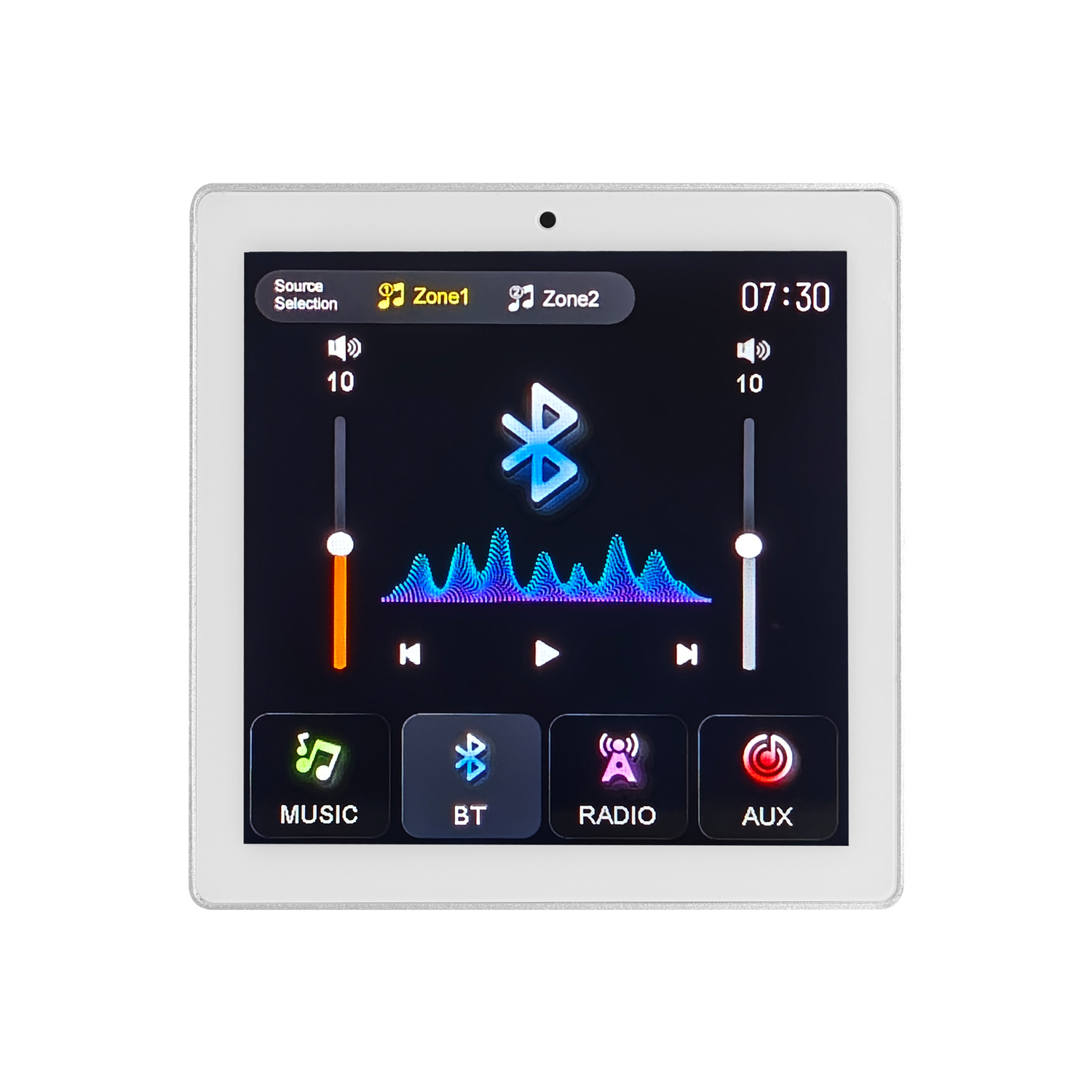 4 Channels 25W 4'' Touch Screen Blue-tooth 2 Zones Wall Amplifier for Background Music · image 4