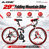 Vélo de montagne à cadre rigide en acier de haute qualité A-ONE 29 pouces, Shimano 21 vitesses, frein à disque, 150 kg, pour sentiers de montagne, VTT, Bicicleta