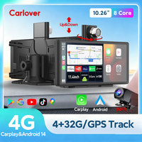 4G Dashcam CarPlay Layar Android DVR Mobil 10.26" GPS Navigasi Sistem Keamanan Mobil Garansi 1 Tahun Pabrik Produsen