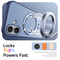 Funda Magnética de Lujo para Teléfono con Soporte, Diseño Moderno, Aleación, para iPhone 17 16 15 14 13 Pro