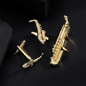 Gemelli Classici Premium Retrò con Motivo Floreale Stile Fucile, Fermacravatta a Specchio per Abito/<span class=keywords><strong>Camicia</strong></span> da Matrimonio, in Rame - Product Image 6