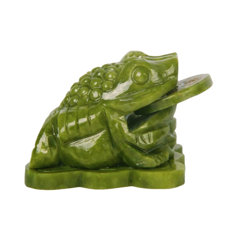 Figurine De Grenouille En Jade, Sculptures De Grenouilles En Jade – Décoration De Table Décorative, Figurine D'animal Réaliste Pour Chambre à Coucher, Noël, Méditation – Décoration