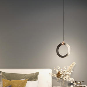 Luminaire suspendu moderne minimaliste de luxe italien, petit luminaire suspendu à double tête pour chambre à coucher, salon, long mur de fond - Product Image 3