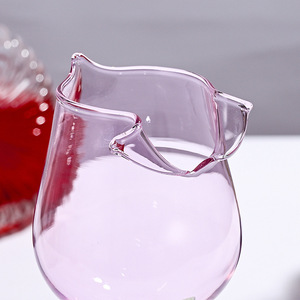 Set di Bicchieri da Vino Rosso Doppi Romantici per San Valentino <span class=keywords><strong>in</strong></span> Vetro Borosilicato di Alta Qualità Set Creativo di Bicchieri Alti <span class=keywords><strong>in</strong></span> Cristallo per Champagne - Product Image 3