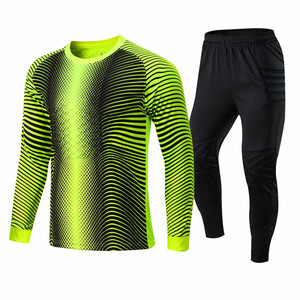 Service OEM, vêtements de <span class=keywords><strong>football</strong></span>, maillot de foot, uniforme de <span class=keywords><strong>gardien</strong></span> de <span class=keywords><strong>but</strong></span> bleu avec jaune, ensemble d'équipement d'entraînement pour <span class=keywords><strong>gardien</strong></span> de <span class=keywords><strong>but</strong></span> - Product Image 3