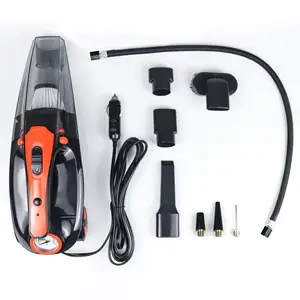 4 In 1 Car Vacuum Cleaner Air Pump Auto Tire Inflators Pump Air Compressor Wet And Dry Handheld Vacuum Cleaner With Lighting