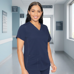 International Station Nurse Short-sleeved Trousers Medical Work Clothes Operating Room Isolation Polyester Knitted Fabric Women - Product Image 4