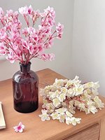 Bunga buatan cabang sutra imitasi bunga sakura batang bunga palsu untuk dekorasi taman rumah