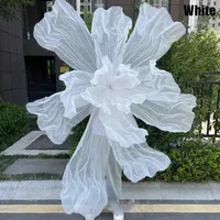 Fleur artificielle géante en soie/fil 3D personnalisable pour décoration de mariage, toile de fond, fête d'anniversaire, scène événementielle