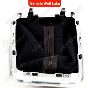 Pareo – pommeau de levier de vitesse en cuir, coutures rouges, ajustement ergonomique, pour Vw Audi, Transmission automatique à 6 vitesses - Product Image 5