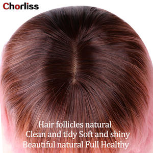 Perruque ondulée rose avec frange femmes court <span class=keywords><strong>Bob</strong></span> bouclé épaule longueur perruques synthétique texturé Costume fête Cosplay bordeaux rouge perruque - Product Image 4