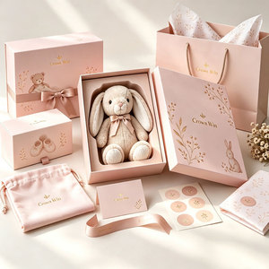 One-Stop Service Custom Printed Keepsake Birthday Cards Kid Toy <b>Storage</b> Rigid <b>Cardboard</b> Baby Gift <b>Box</b> With <b>Lid</b> Paper Bag - Product Image 2