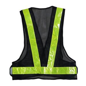ตัวสะท้อนแสงเสื้อกั๊กพีวีซีสีดำสะท้อนแสงมองเห็นได้ชัดเจนมองเห็นได้ชัดเจน EN471คลาส2ออกแบบโลโก้ได้ตามที่ต้องการสำหรับพนักงานที่สนามบิน - Product Image 2