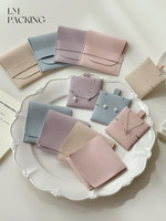 Pochette à bijoux en microfibre douce et velours, anti-poussière, pour collier, bague, bracelet, avec cordon de serrage, impression de logo personnalisée