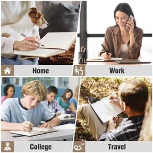 개인 맞춤형 가죽 하드커버 스타일리시 노트북 A5 사이즈 가로줄 노트북 프로모션 선물용 저널 노트북 - Product Image 6