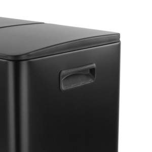 60L ngăn kép nhà bếp tái chế <span class=keywords><strong>bin</strong></span> màu đen tráng có thể gập lại mạnh mẽ bền bàn đạp với 3L <span class=keywords><strong>compost</strong></span> <span class=keywords><strong>bin</strong></span> bên trong - Product Image 5