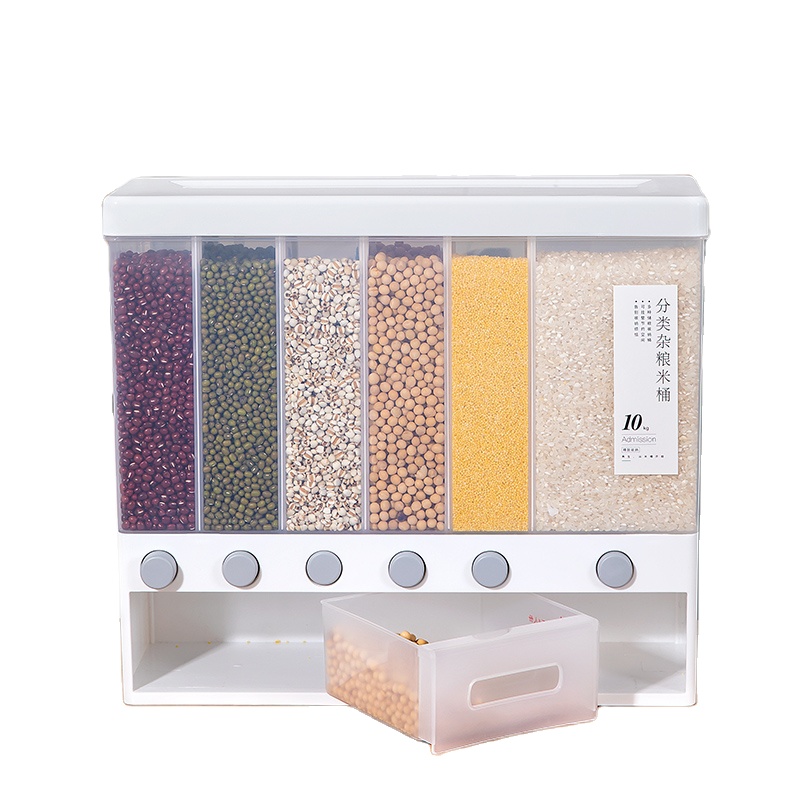 Большой прозрачный кухонный резервуар для хранения продуктов, контейнер для хлопьев, закусок, сухого молока, плотный влагостойкий герметичный контейнер для зерен