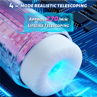 Masturbateur masculin à poussée automatique avec manchon vibrant 3D, Godet de masturbation pour hommes, Jouet sexuel pour hommes