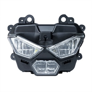 Yongjin ไฟหน้ารถมอเตอร์ไซด์สีดำ LED สว่างพิเศษพร้อมลำแสงสูง/ต่ำสำหรับ Z500<span class=keywords><strong>คา</strong></span>วาซากิ - Product Image 1