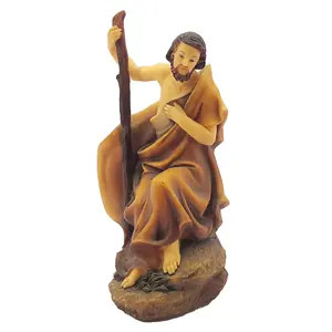Top Grace 8 Zoll Harz Weihnachts krippe Set Religiöse Figuren Krippe Statue