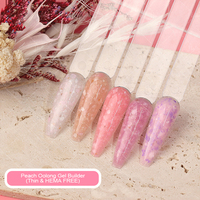 Gel constructeur de paillettes Hema Free, Acrygel professionnel, Gel de construction scintillant rose, Produits de beauté pour femmes
