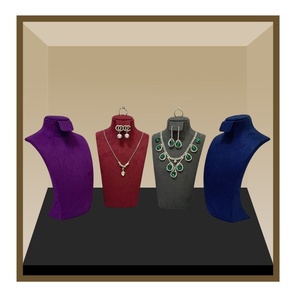 Expositor de Joyería de Alta Gama: Busto de Maniquí de PVC Moldeado por Inyección con Acabado Cepillado para Exhibición de Joyería de Cuello, Soporte Todo en Uno - Product Image 3