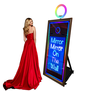 Photomaton rétro à miroir magique Meilleure vente Lumière LED Cabine à miroir à impression instantanée pour fête de mariage - Product Image 3