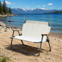 Chaise pliante de camping d'extérieur en acier carbone, chaise longue de plage portable, double fonction, dossier de loisirs multifonctionnel, chaise de pêche avec coussin